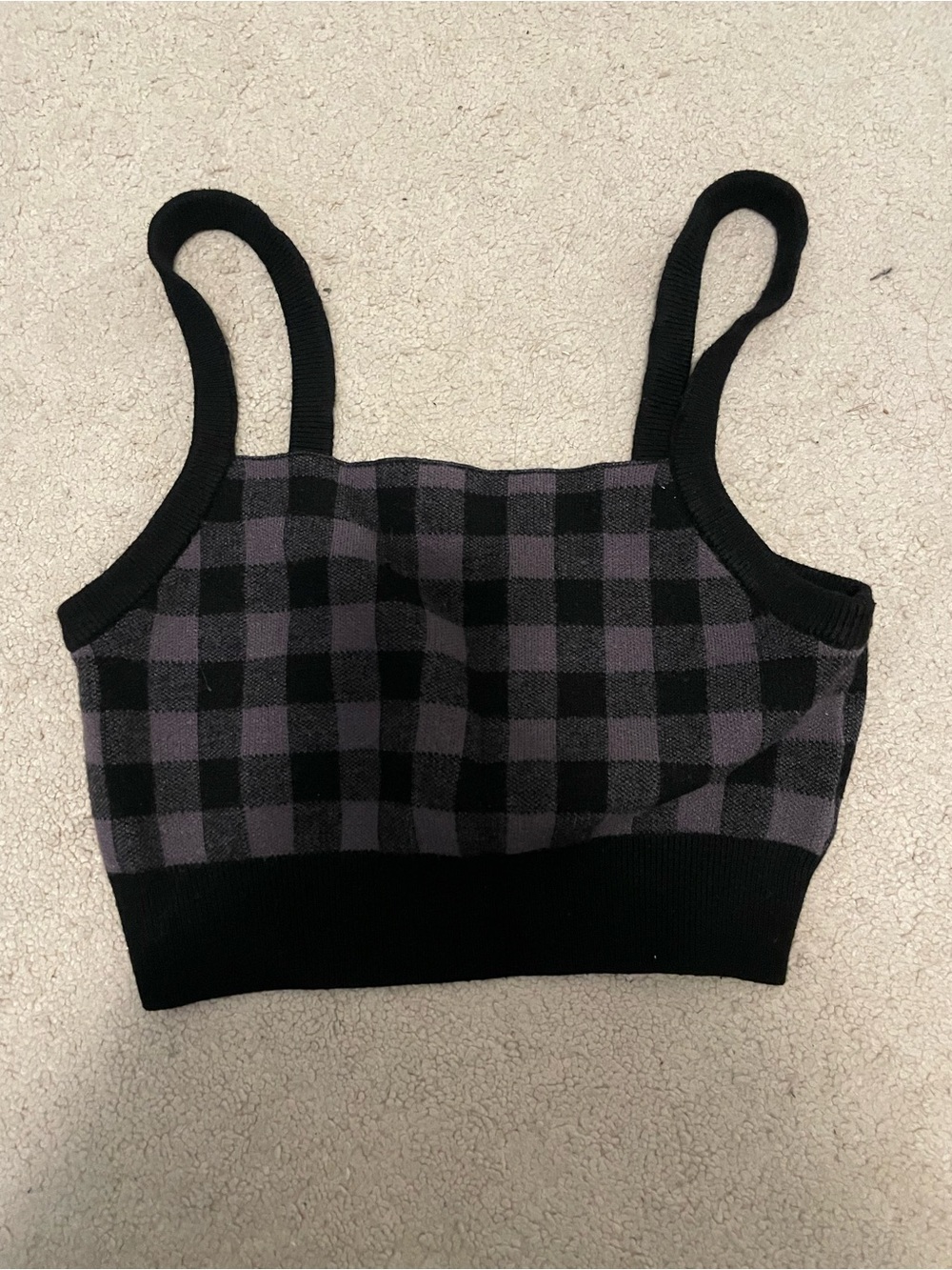 Plaid Cropped Tank Top Ardens
